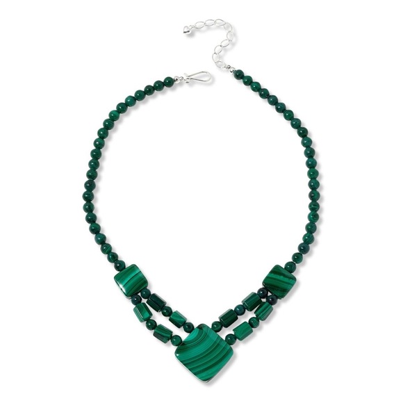 New Jay King Sterling Silver Malachite 18" Necklace - 873-542 - Picture 1 of 4